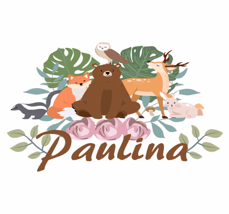 Tapis vinyle animal rassemblement d'animaux de forêt - TenStickers