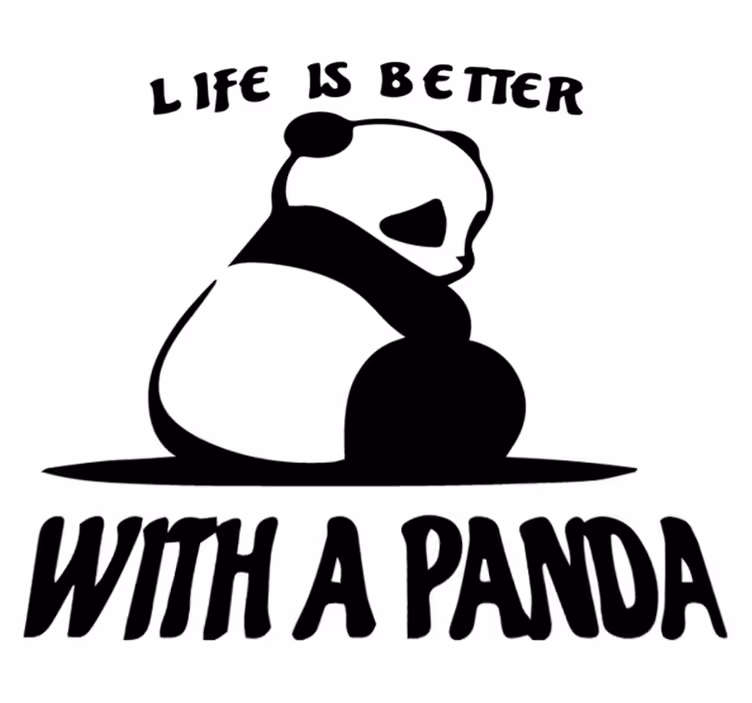 Tapis vinyle animal citation illustration panda - TenStickers