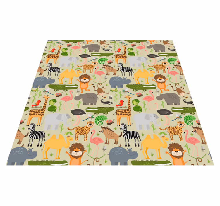 Tapis vinyle animal motif créature vibrante - TenStickers