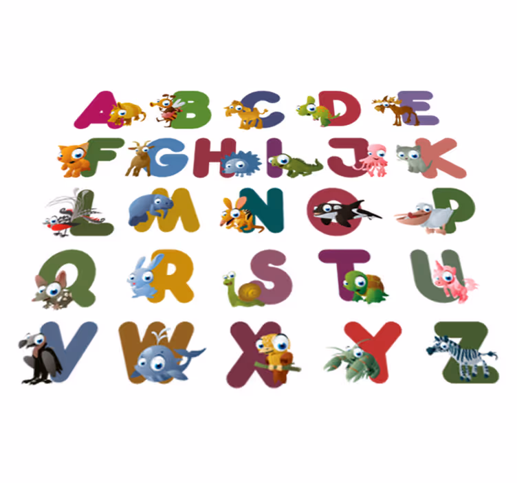 Tapis vinyle animal alphabet animaux - TenStickers