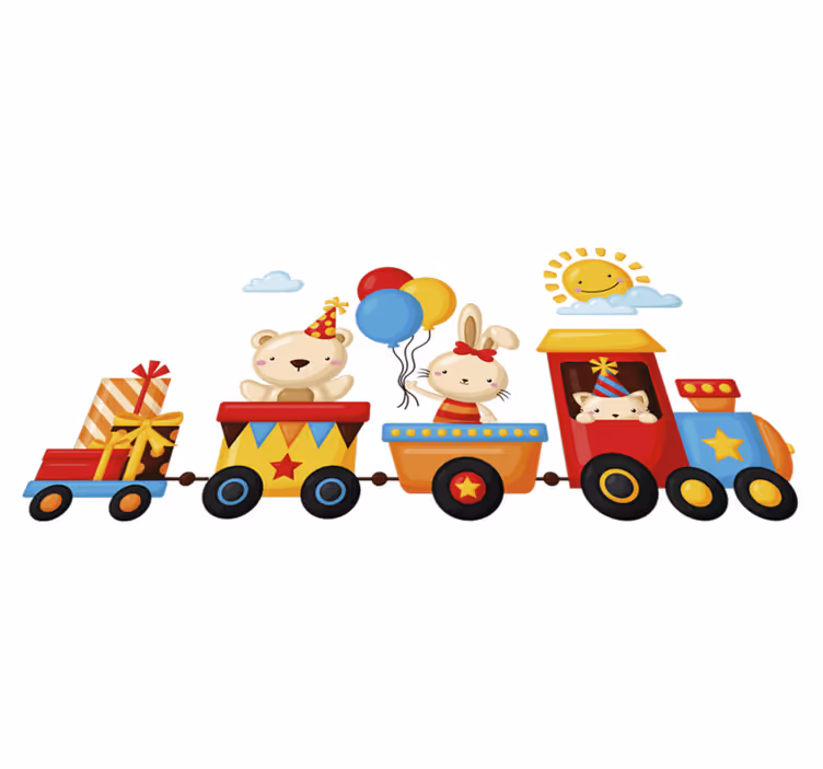 Tapis vinyle animal train d'animaux - TenStickers