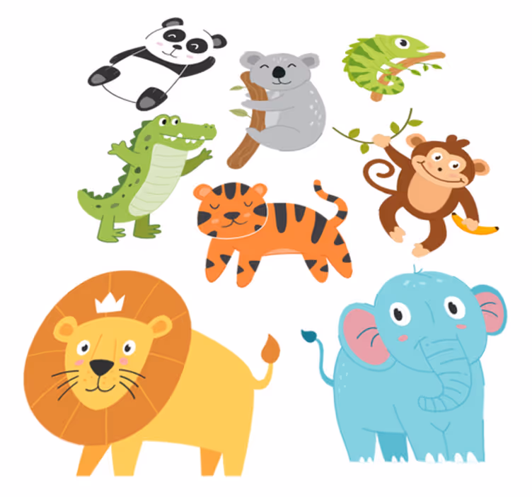 Tapis vinyle animal animaux d'automne dessinés à la main - TenStickers