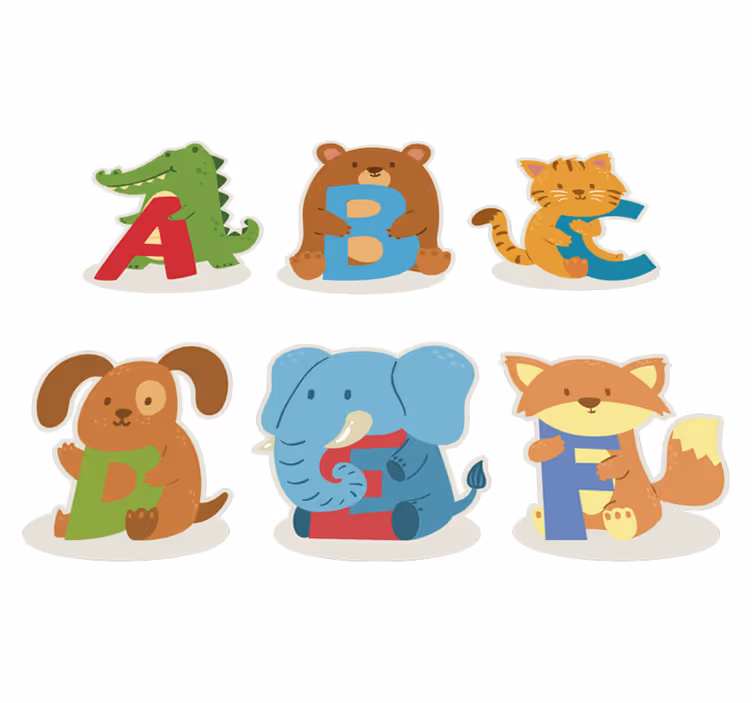 Tapis vinyle animal alphabet des animaux - TenStickers
