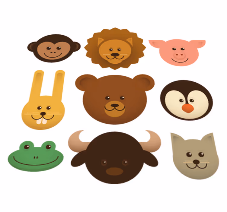 Tapis vinyle animal créatures joyeuses - TenStickers