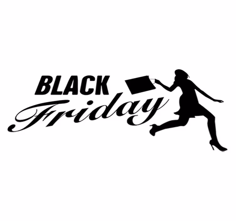 Tapis vinyle black friday femme en shopping - TenStickers