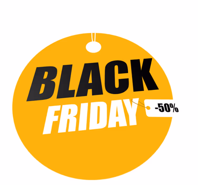 Tapis vinyle black friday cercle personnalisé - TenStickers