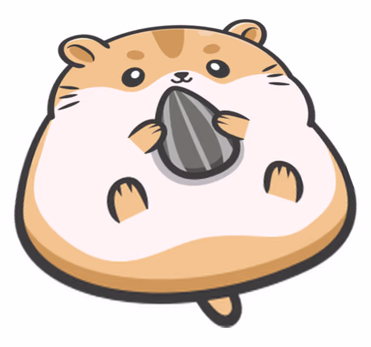 Tapis vinyle animal graphique de hamster mignon - TenStickers