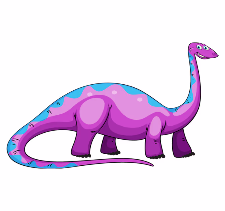 Tapis vinyle animal dinosaure violet amusant - TenStickers