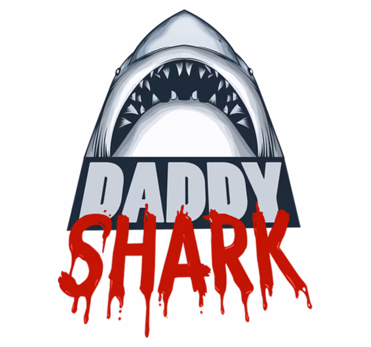 Tapis vinyle animal papa requin - TenStickers
