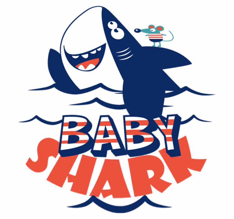 Tapis vinyle animal requin joyeux - TenStickers