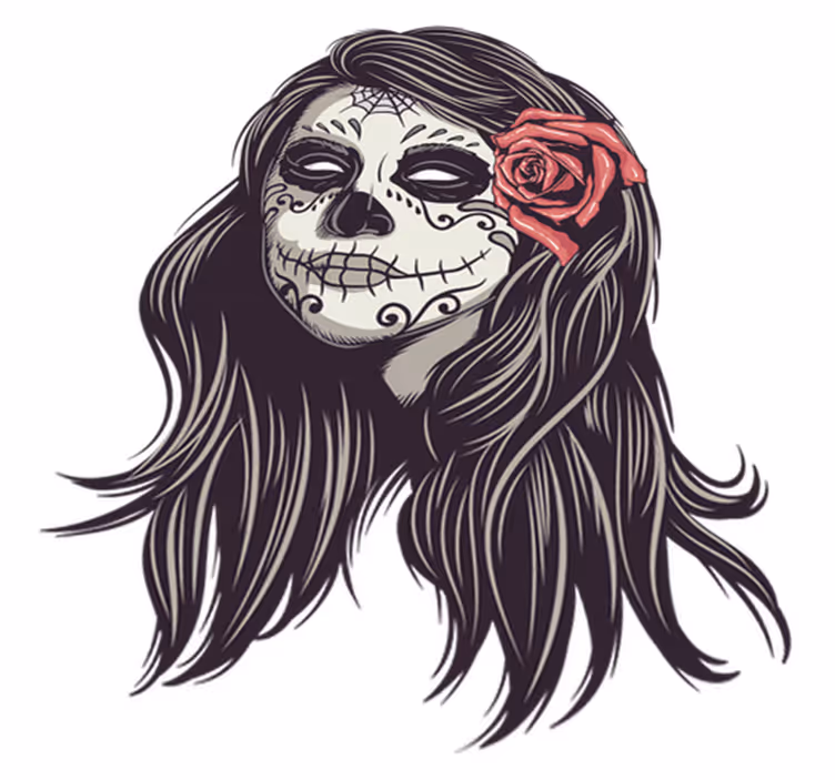 Tapis vinyle halloween fille de la mort - TenStickers