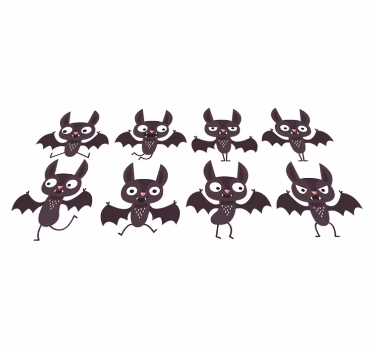 Tapis vinyle halloween pack de chauves-souris joyeuses - TenStickers