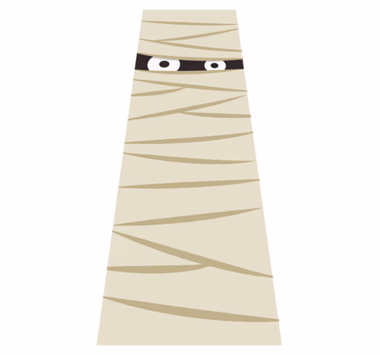 Tapis vinyle halloween yeux de momie - TenStickers