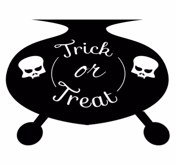 Tapis vinyle halloween chaudron de bonbons - TenStickers