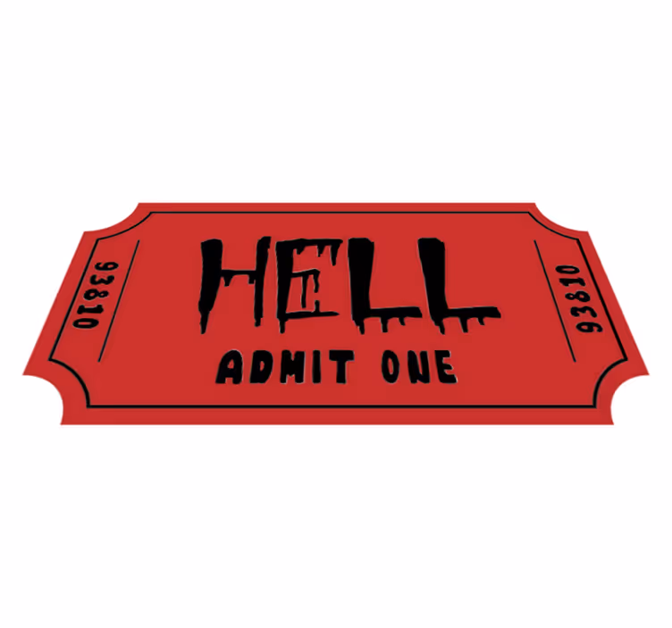 Tapis vinyle halloween billet pour l'enfer - TenStickers
