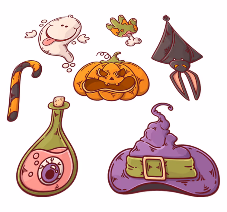 Tapis vinyle halloween figurines d'halloween - TenStickers