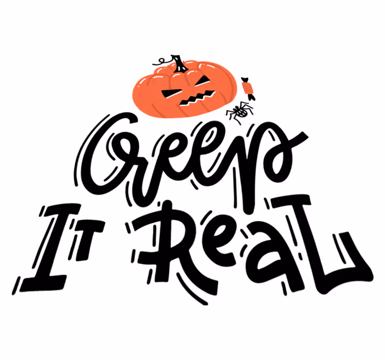 Tapis vinyle halloween design citrouille effrayante - TenStickers