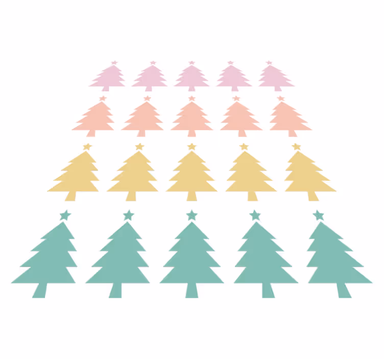 Tapis vinyle noël arbres de noël décoratifs - TenStickers