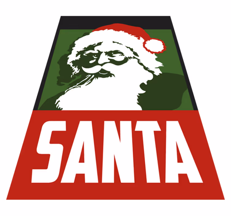 Tapis vinyle noël père noël réaliste - TenStickers
