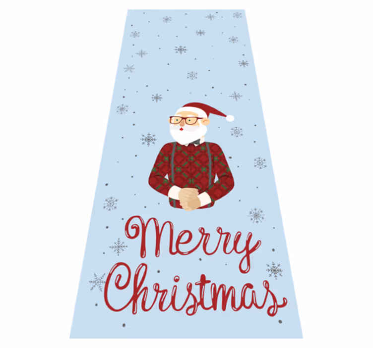 Tapis vinyle noël joyeux noël hipster - TenStickers
