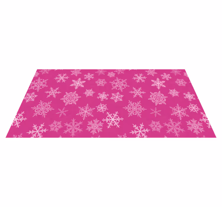 Tapis vinyle noël motif flocon de neige - TenStickers