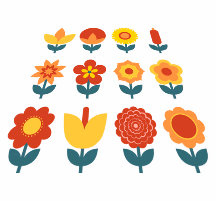 Tapis vinyle fleurs et plantes collection d'été - TenStickers