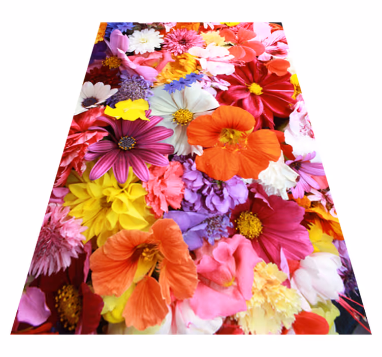 Tapis vinyle fleurs et plantes aux mille couleurs - TenStickers
