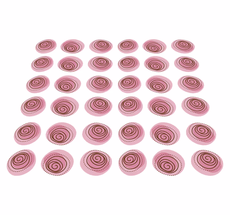 Tapis vinyle fleurs et plantes ornement floral rose - TenStickers