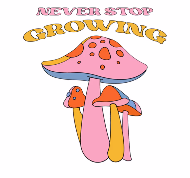 Tapis vinyle fleurs et plantes champignons ludiques - TenStickers