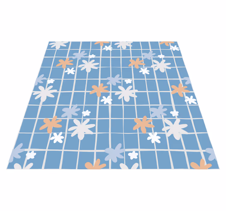 Tapis vinyle fleurs et plantes illustration florale - TenStickers
