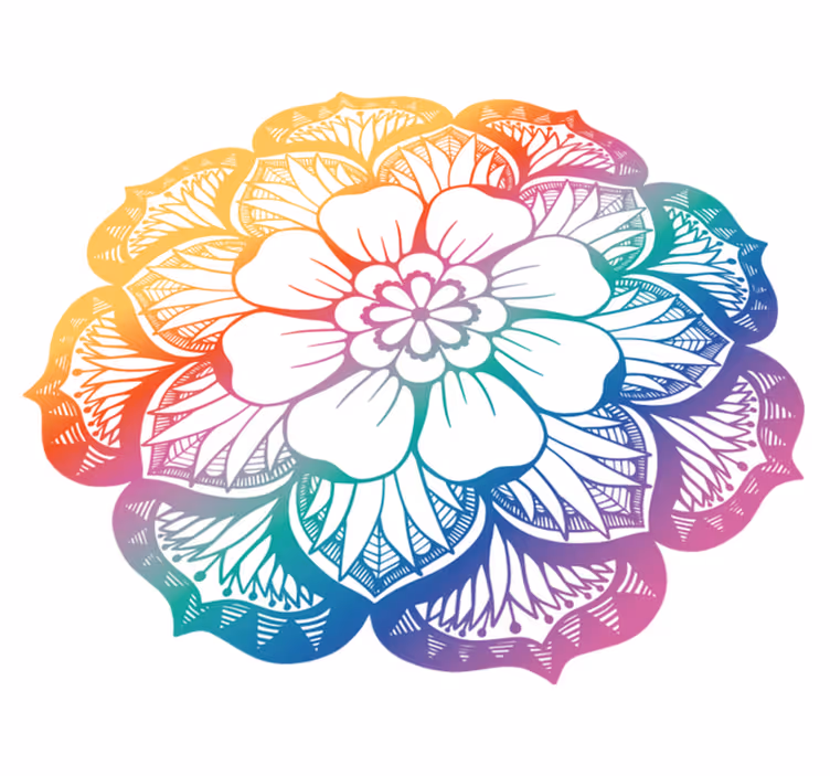 Tapis vinyle fleurs et plantes éléments botaniques vibrants - TenStickers