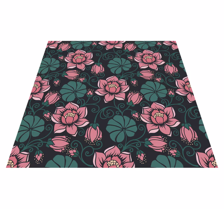 Tapis vinyle fleurs et plantes vignes fleuries - TenStickers