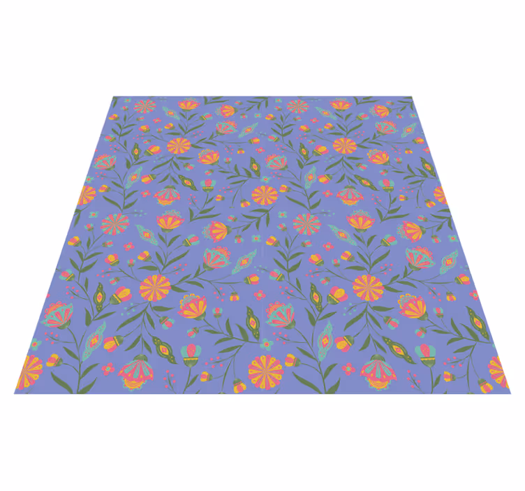 Tapis vinyle fleurs et plantes design mignon pour enfants - TenStickers