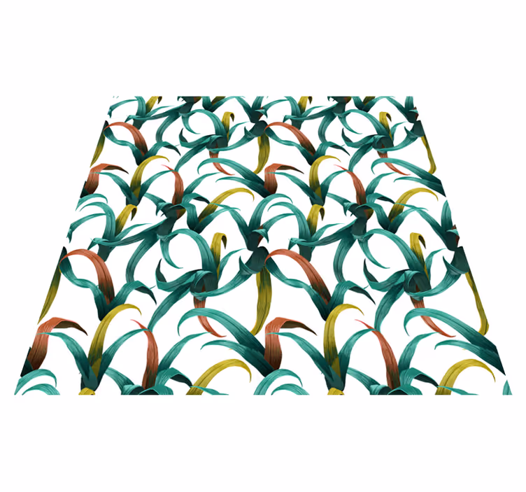 Tapis vinyle fleurs et plantes design tropical élégant - TenStickers