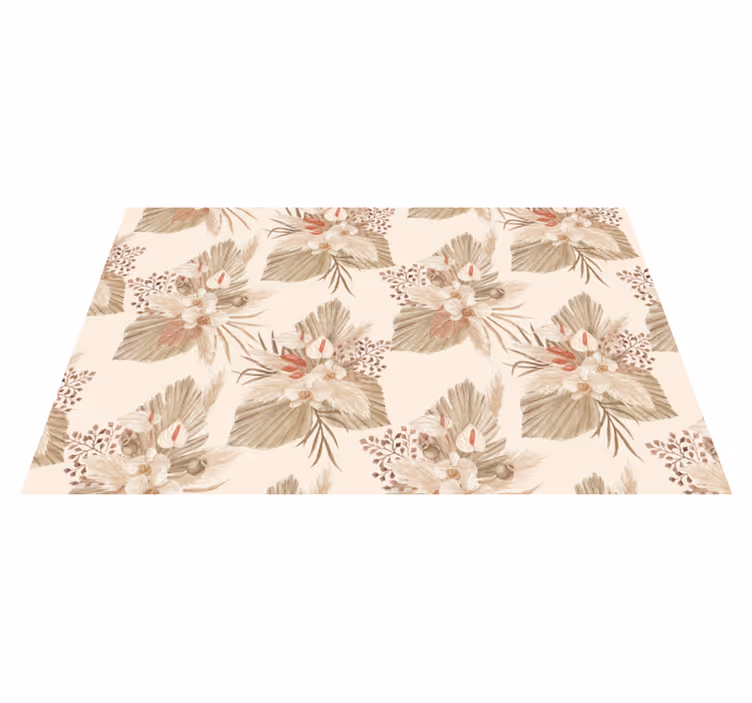 Tapis vinyle fleurs et plantes fleurs séchées et herbes - TenStickers