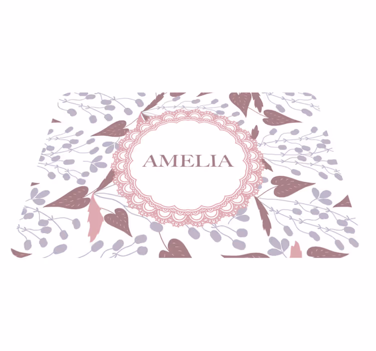 Tapis vinyle fleurs et plantes motif vintage pastel - TenStickers