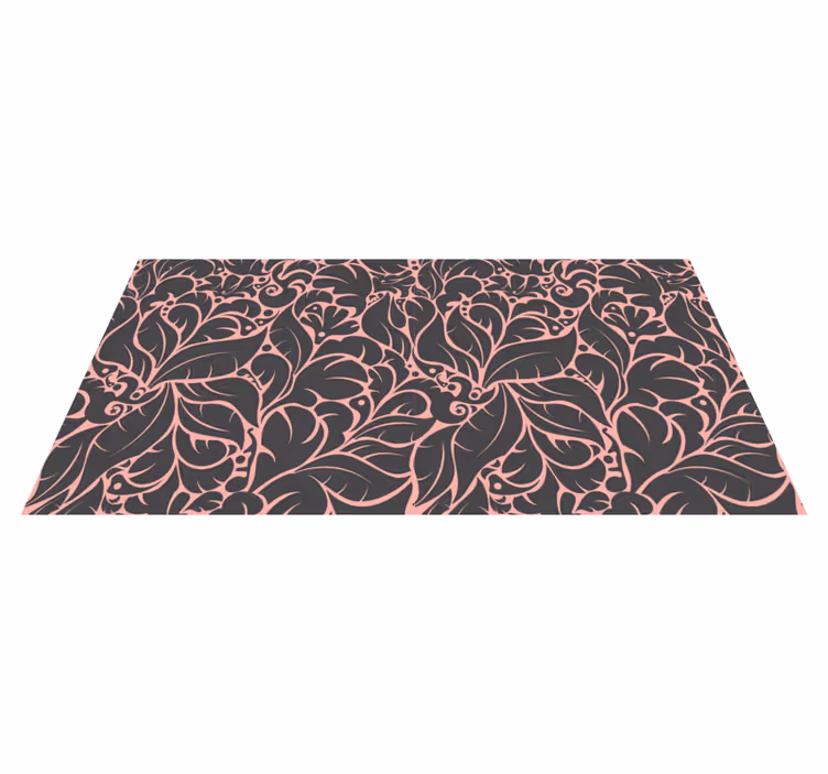 Tapis vinyle fleurs et plantes motif floral vintage - TenStickers