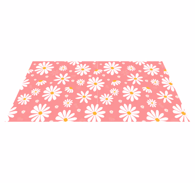 Tapis vinyle fleurs et plantes marguerites vintage - TenStickers