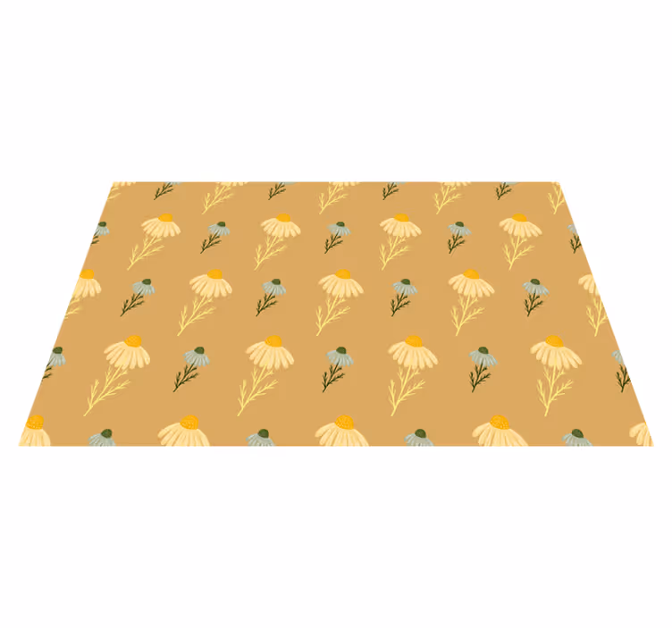 Tapis vinyle fleurs et plantes motif de fleurs de camomille - TenStickers