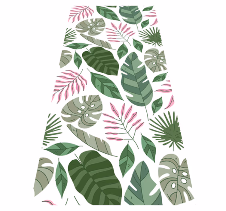 Tapis vinyle fleurs et plantes jardin tropical minimaliste - TenStickers