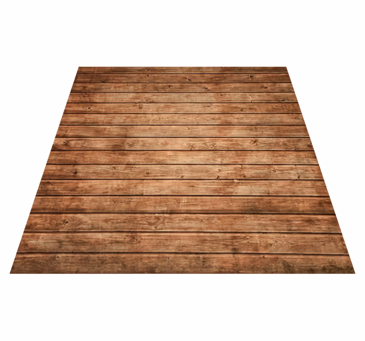 Tapis vinyle salle à manger lames de bois foncé - TenStickers