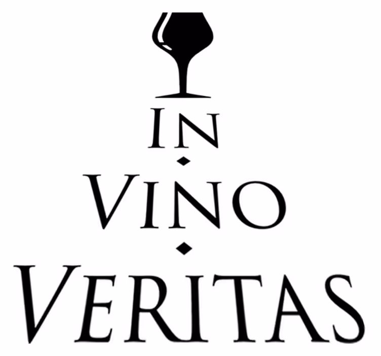 Tapis vinyle cuisine vérité dans le vin - TenStickers