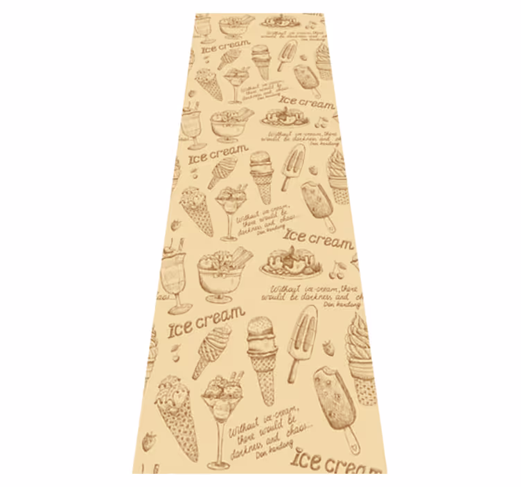 Tapis vinyle cuisine glaces vintage - TenStickers