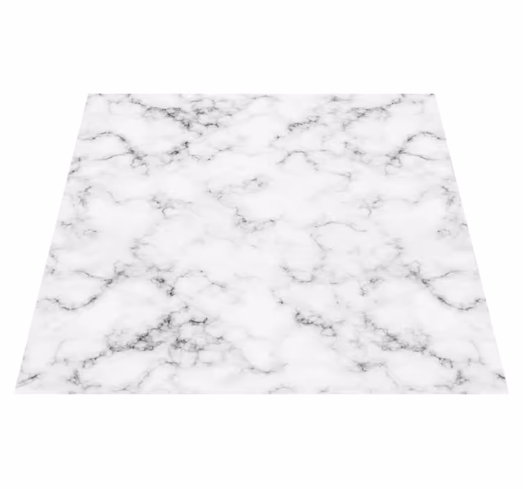 Tapis vinyle salle a manger marbre gris pour table - TenStickers