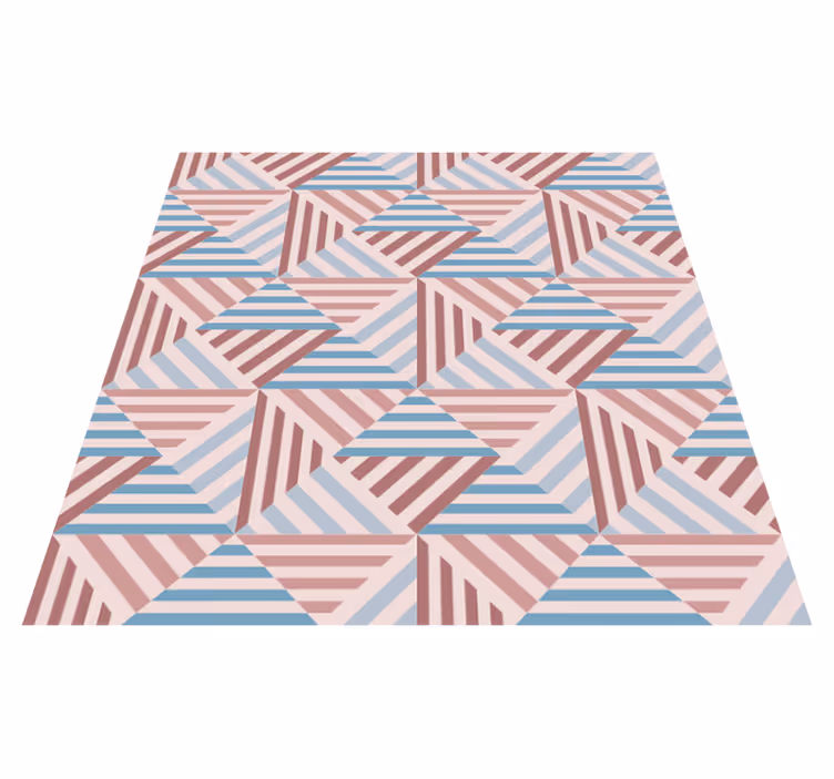 Tapis vinyle salle à manger géométrie abstraite - TenStickers