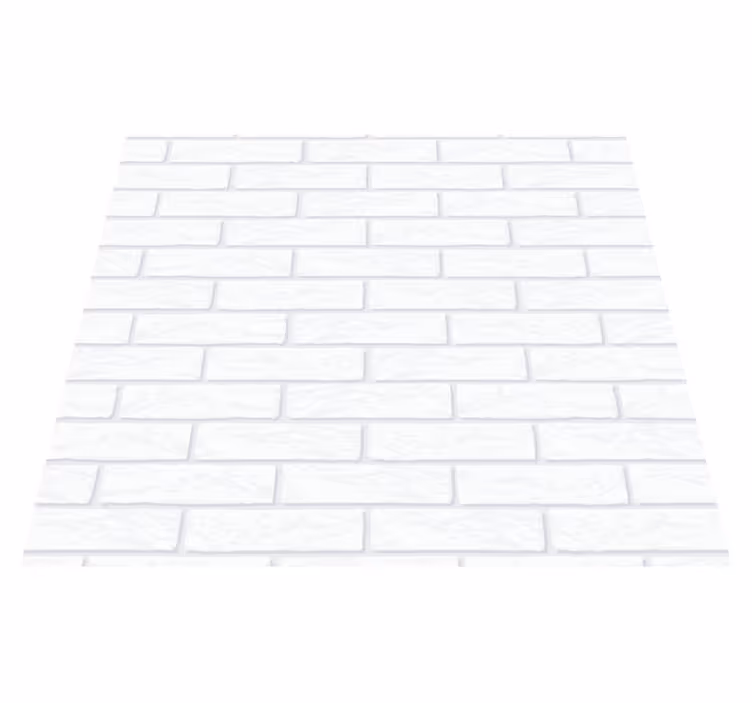 Tapis vinyle cuisine motif brique blanche - TenStickers