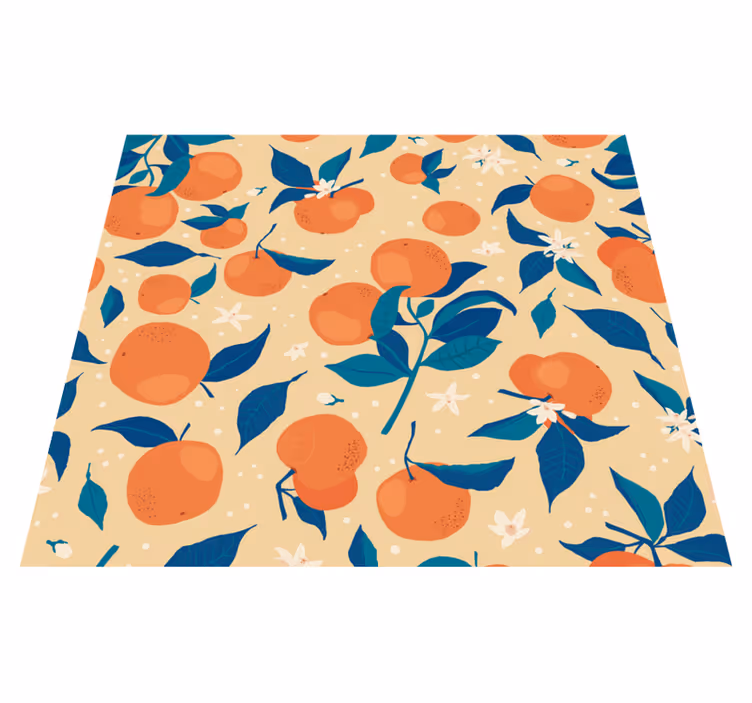 Tapis vinyle cuisine motif fruits oranges - TenStickers