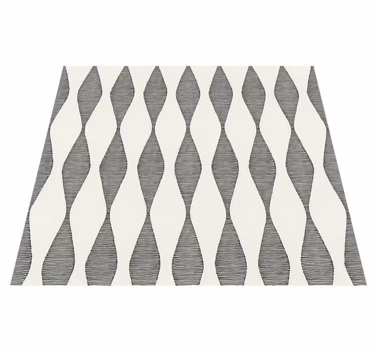 Tapis vinyle cuisine rabaul ikaat beige motif - TenStickers