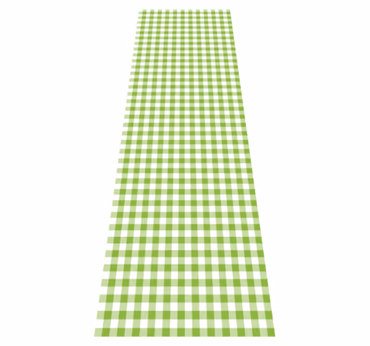 Tapis vinyle cuisine design à carreaux verts - TenStickers