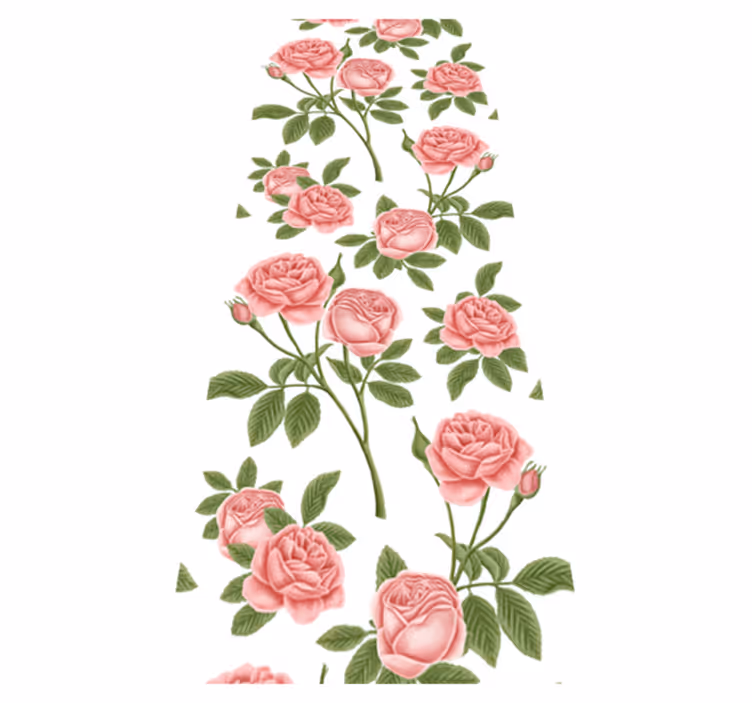 Tapis vinyle cuisine imprimé floral roses - TenStickers